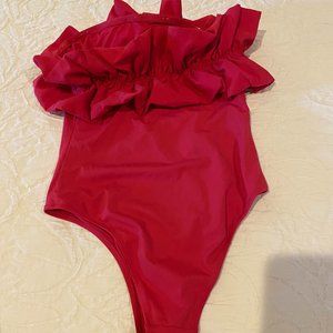 Zara hot pink body suit, size S